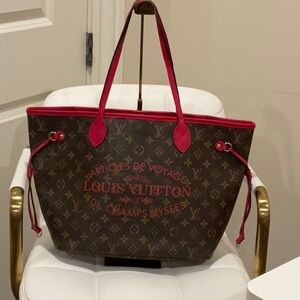 Louis Vuitton Brown and Red Women's tote bag